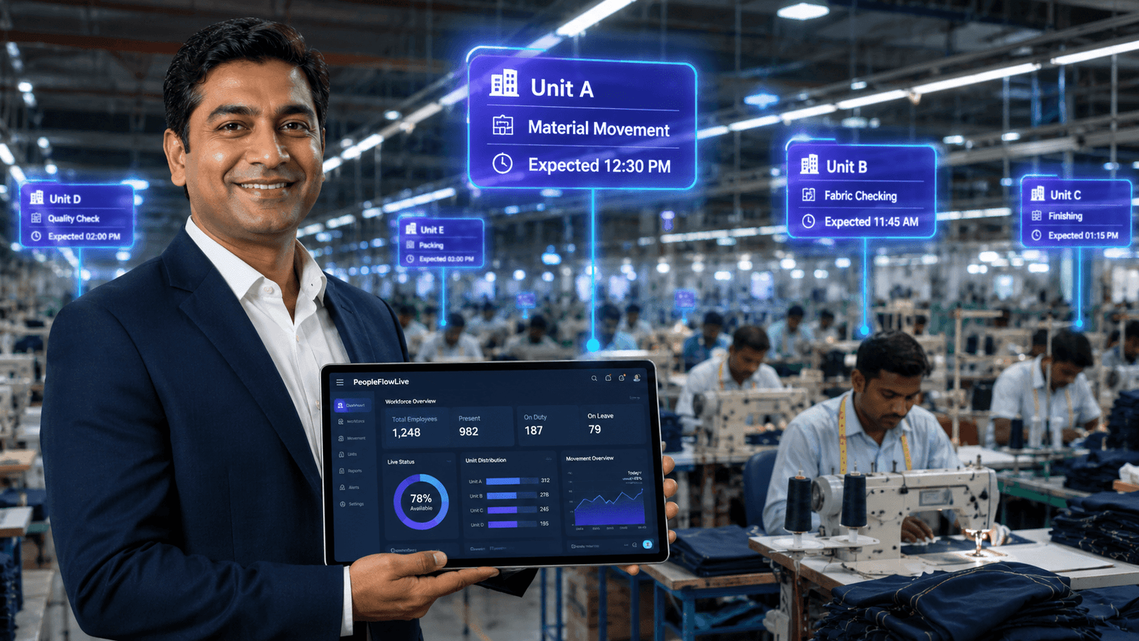Live Factory Workforce Dashboard Analytics